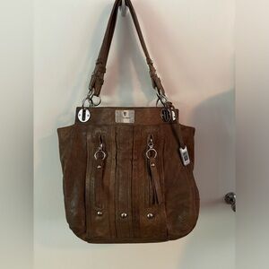 Vintage Frye distressed leather bag